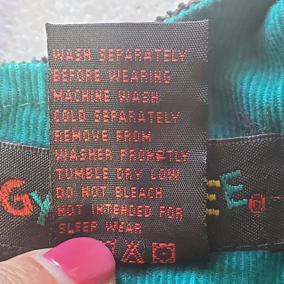 GYMBOREE Red/Green Sleeveless Corduroy Dress, Large - Picture 6 of 7